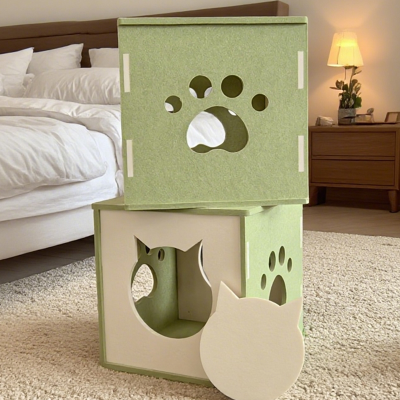 现代环保吸音猫窝——隔音降噪,防抓耐磨,适合安静居家环境 现代环保吸音猫窝——隔音降噪,防抓耐磨,适合安静居家环境